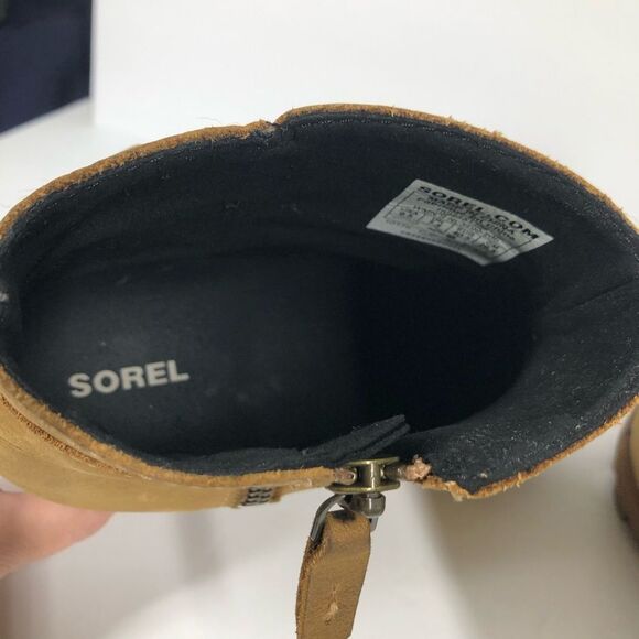 Sorel Joan Of Arctic II Elk Wedge Buckle Boot Booties Waterproof Leather 9.5 - Picture 10 of 11